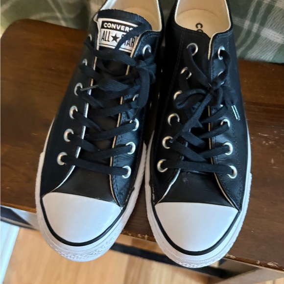 Converse All Star lift leather Low-Top platform Sneakers 8.5 - Picture 2 of 6